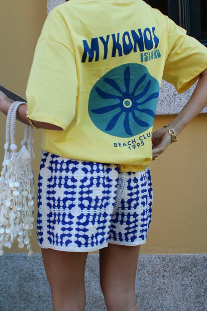 Electric Blue Crochet Shorts (Lined)