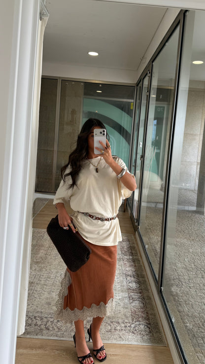 Cream Oversized Tee