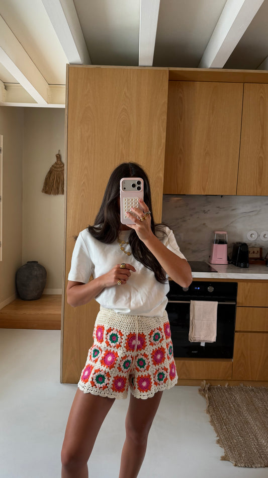 Floral Crochet Shorts