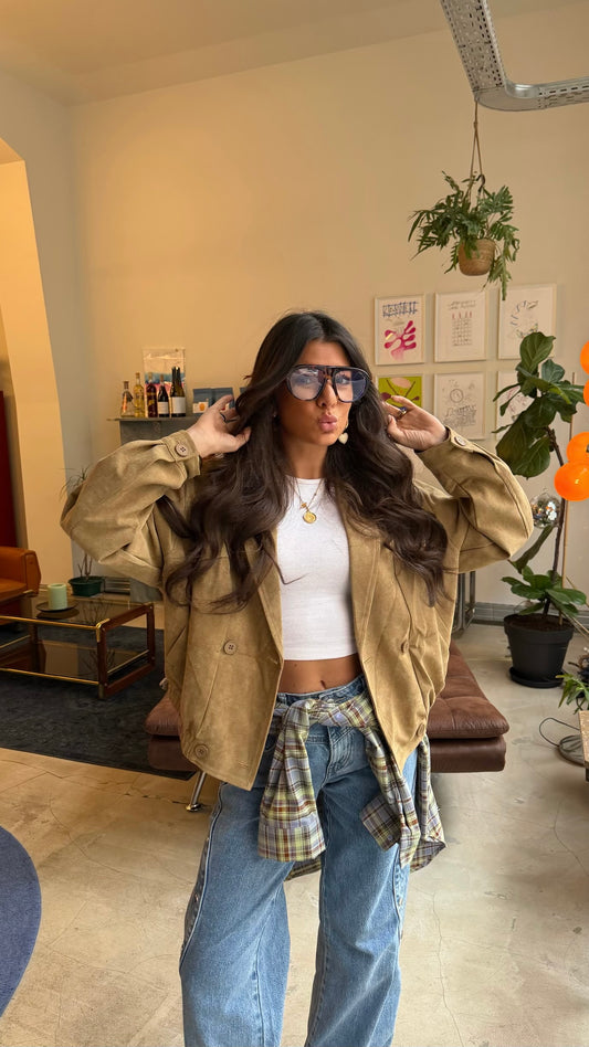 Taupe Suede Essential Jacket