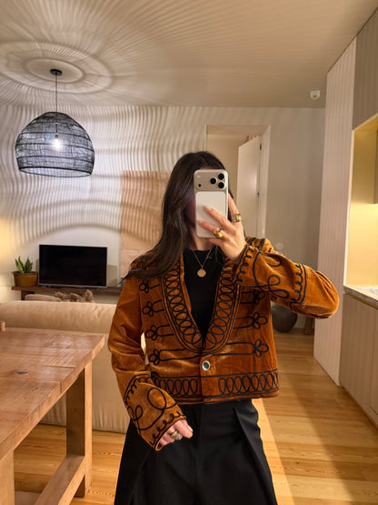 Rust Velvet Napoleonic Jacket