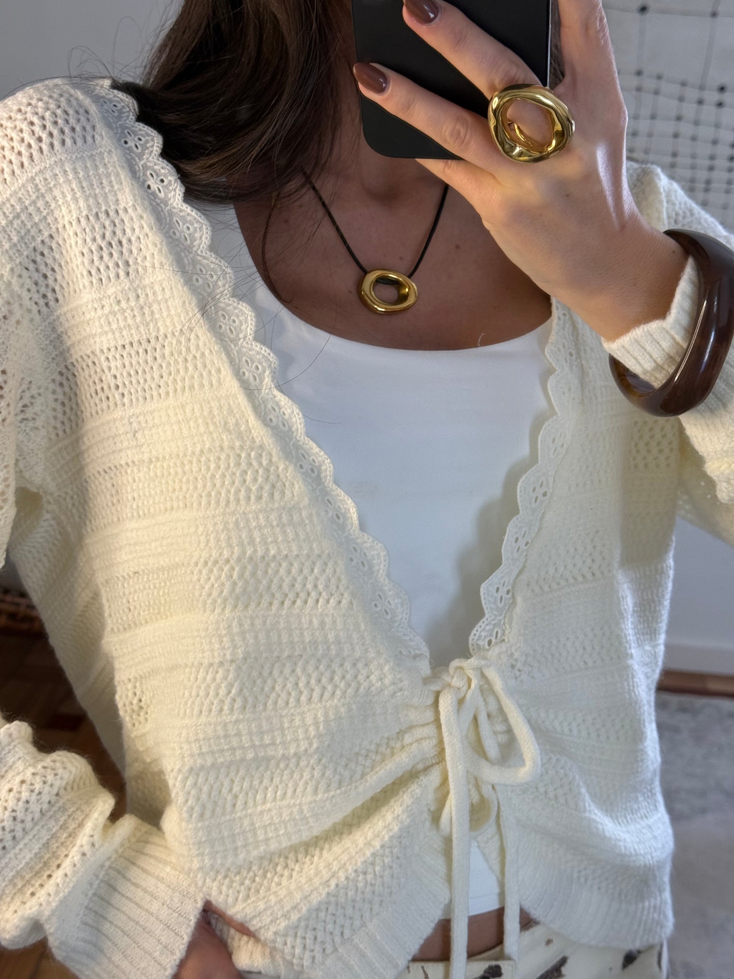 Knit Cropped Cardigan