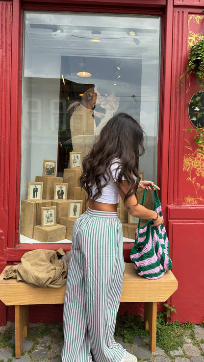 Summer Crochet Striped Bag