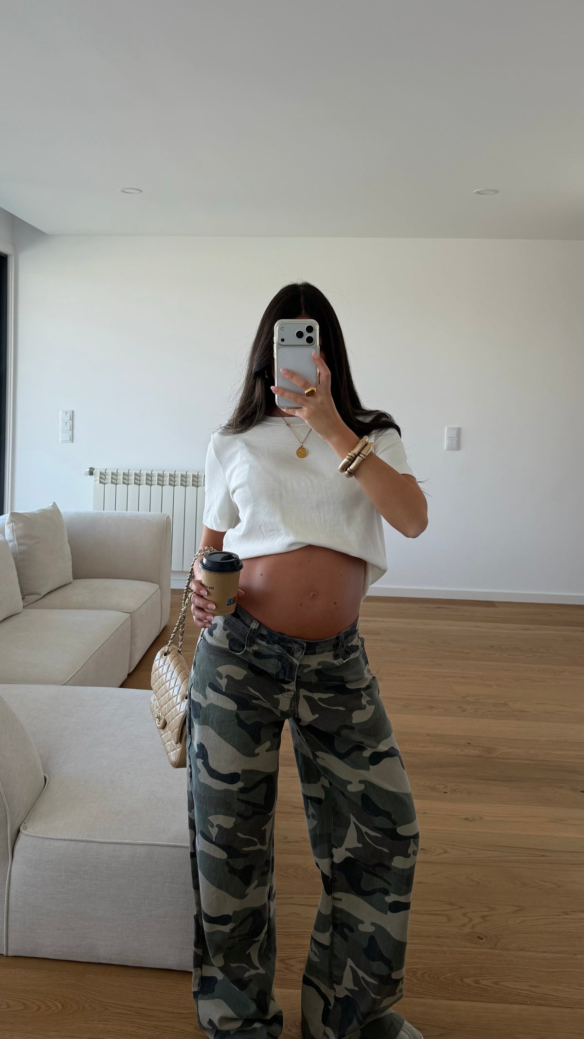 Camo Wide-Leg Jeans