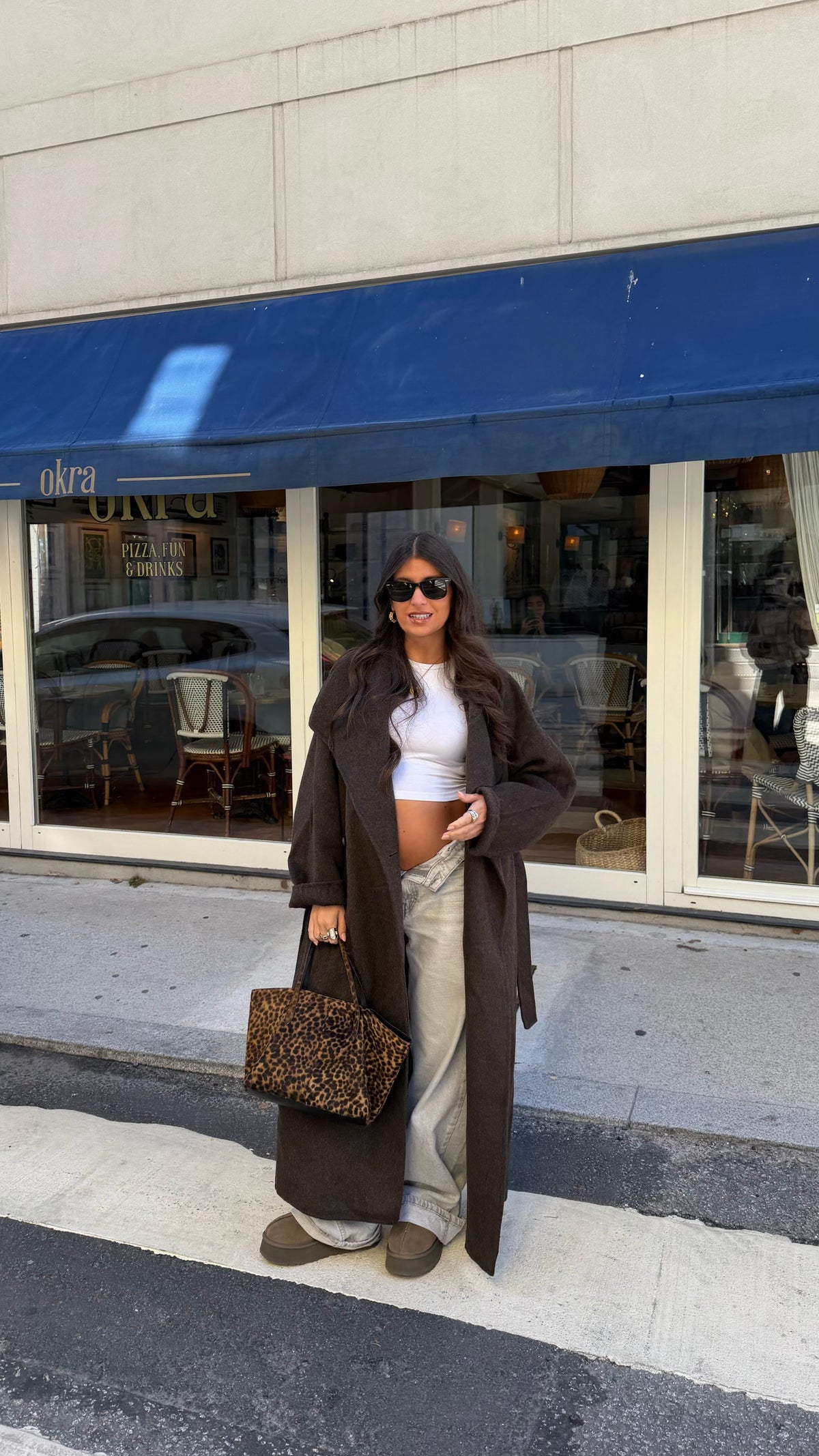 Chocolate Brown Long Wool Coat
