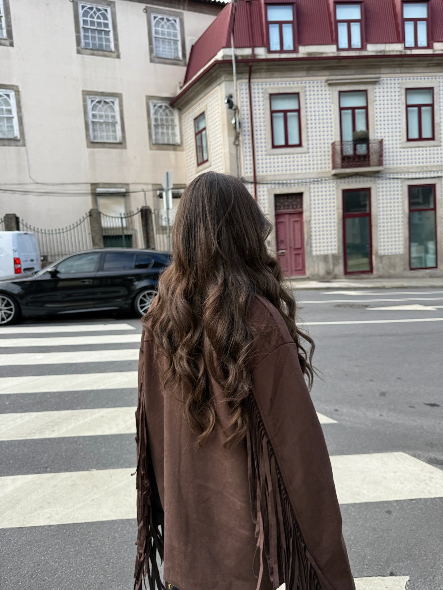 Western-Inspired Suede Fringe Blazer