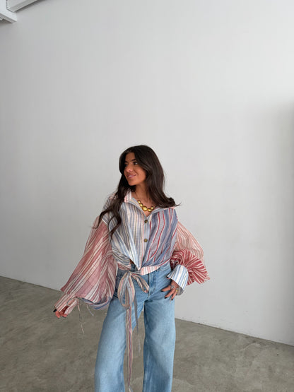 Cotton Candy Wrap Blouse