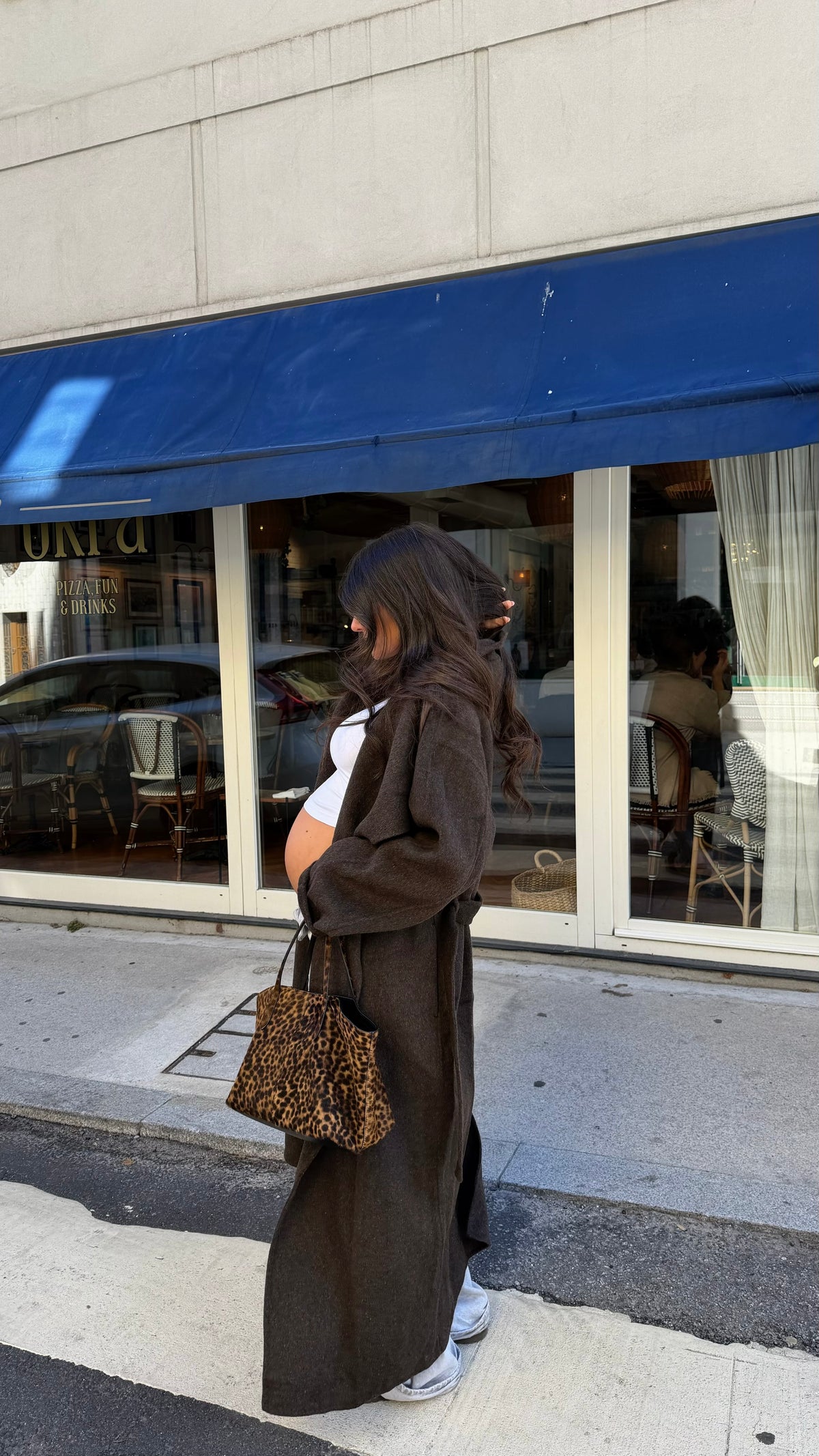 Chocolate Brown Long Wool Coat