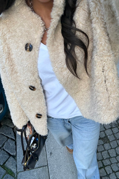 Cream Teddy Jacket