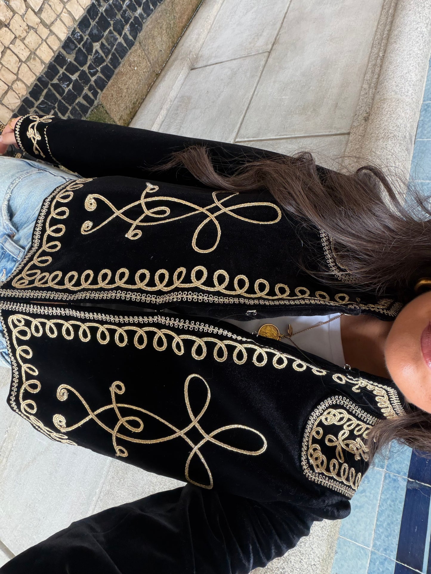 Napoleonic Velvet Jacket with Gold Embroidery