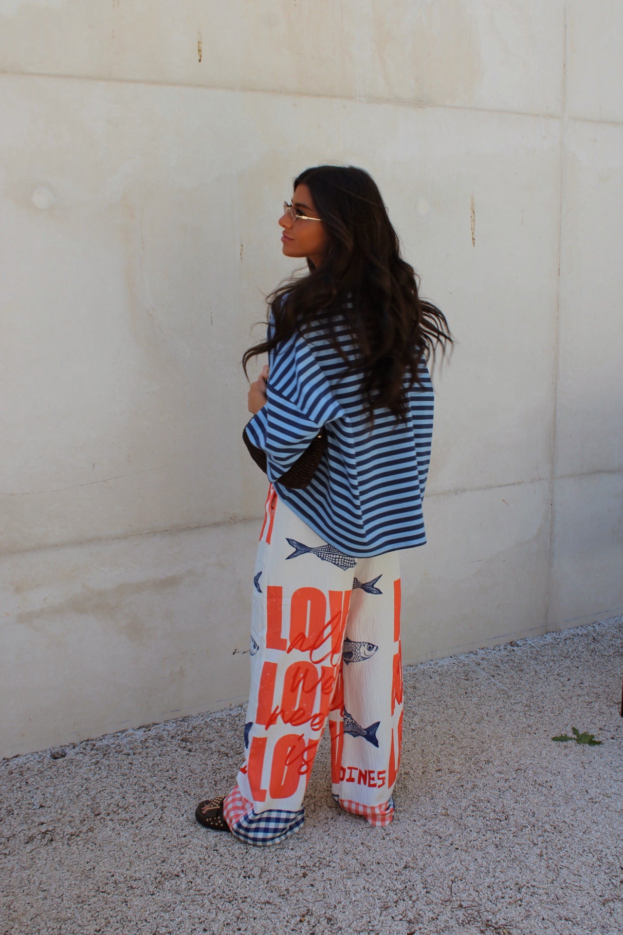 Navy and Sky Blue Striped T-shirt
