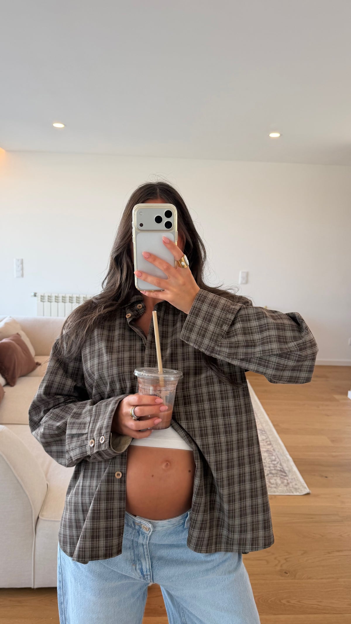 Plaid Shirt in Brown Tones
