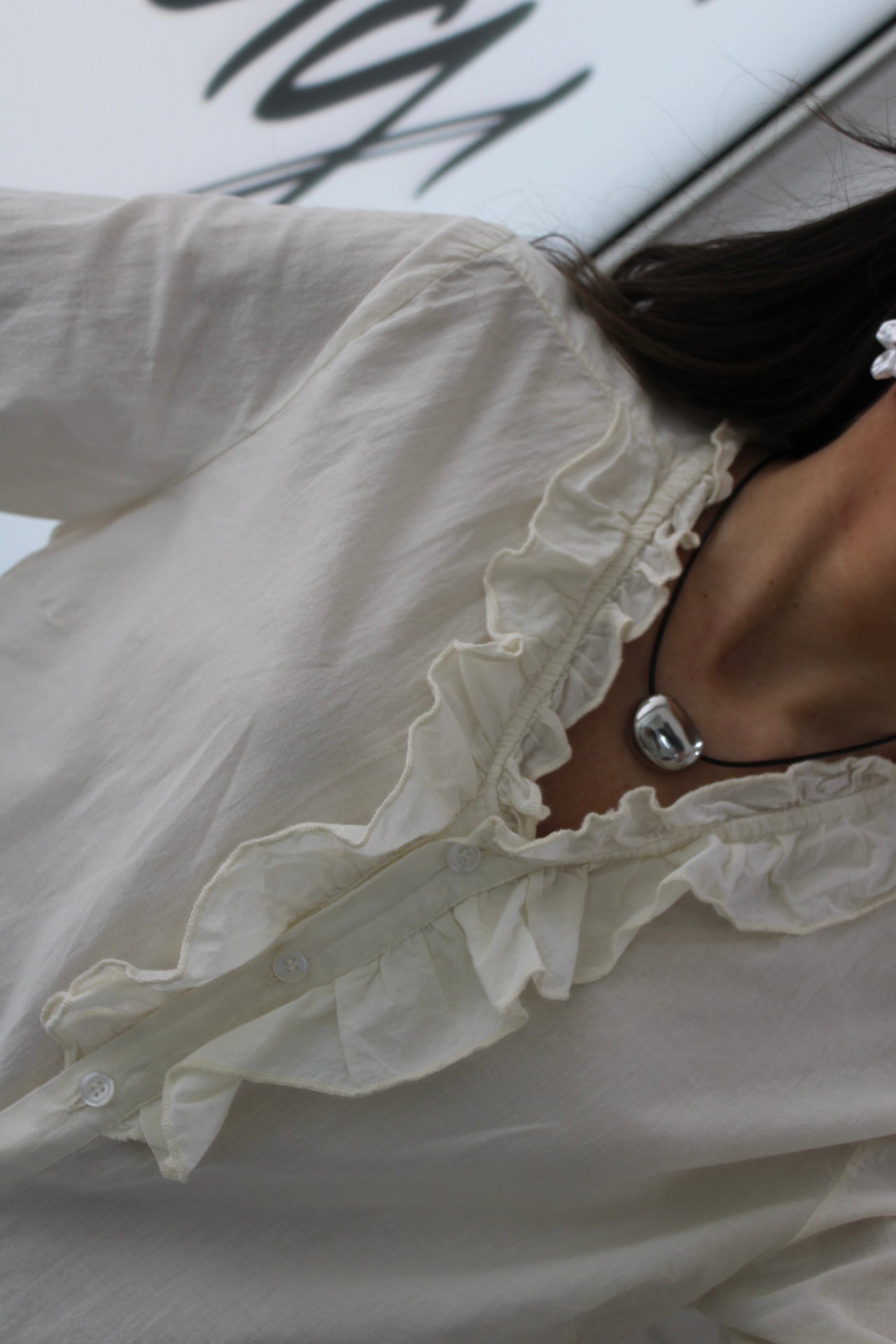 Black String Necklaces with Stainless Steel Pendant