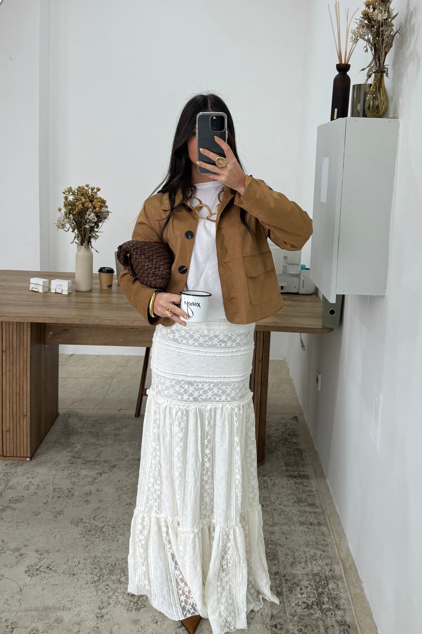 Suede-Effect Jacket