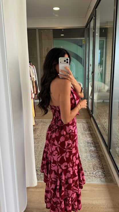Berry Bloom Ruffle Dress