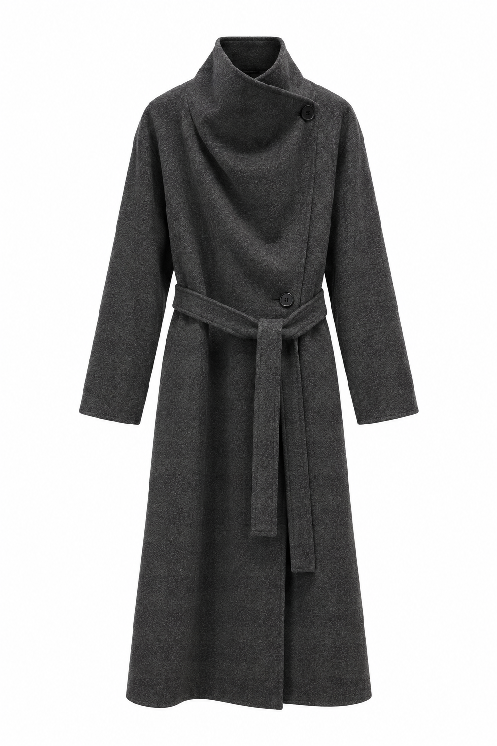 Chocolate Brown Long Wool Coat