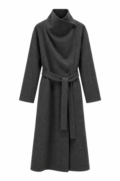 Chocolate Brown Long Wool Coat