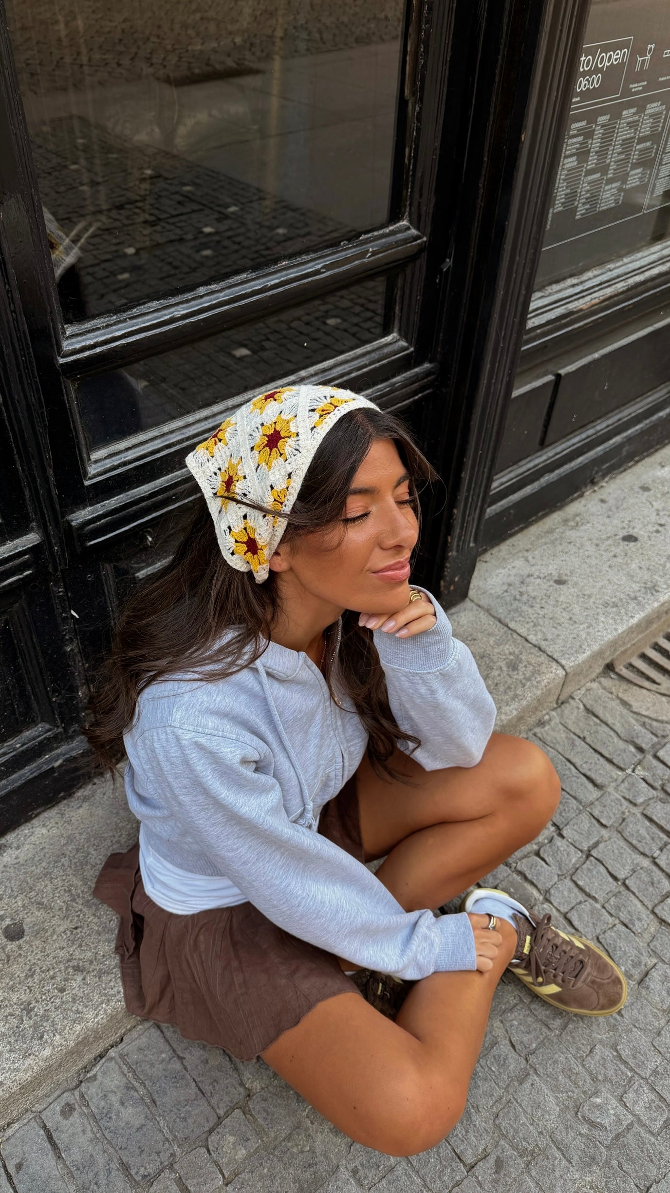 Sunflower Crochet Bandana