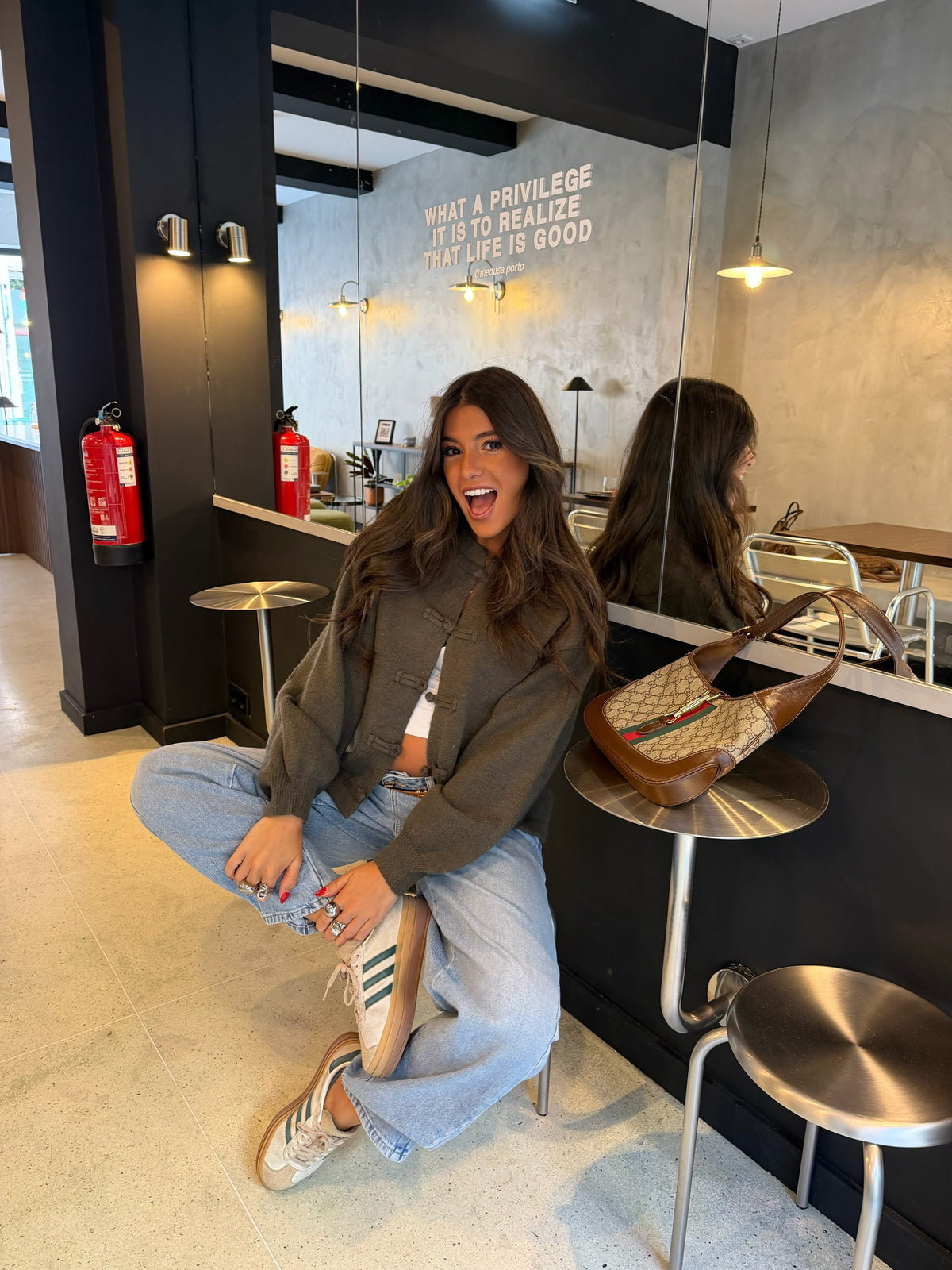 Khaki Toggle Cardigan