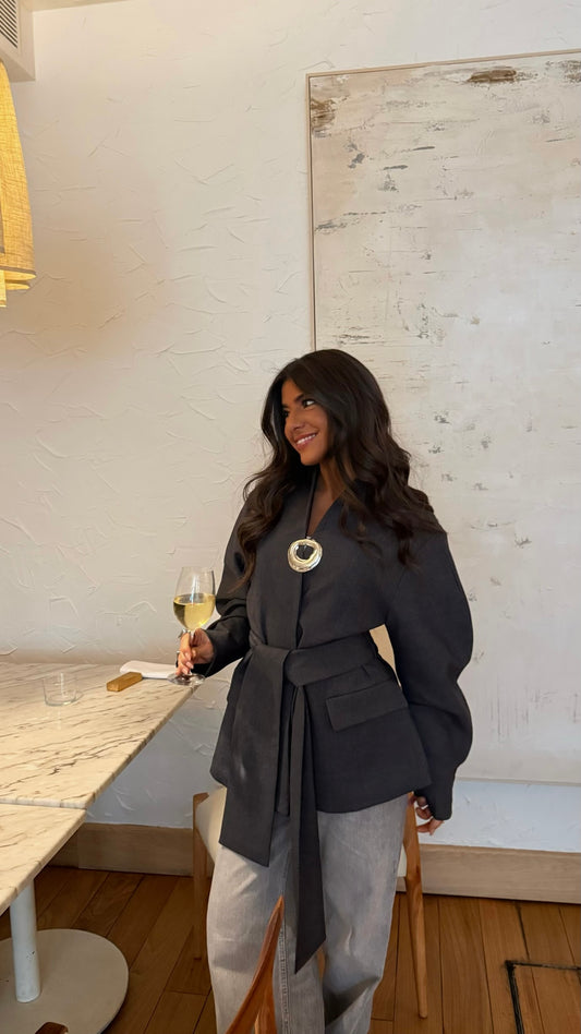 Belted Structured Blazer