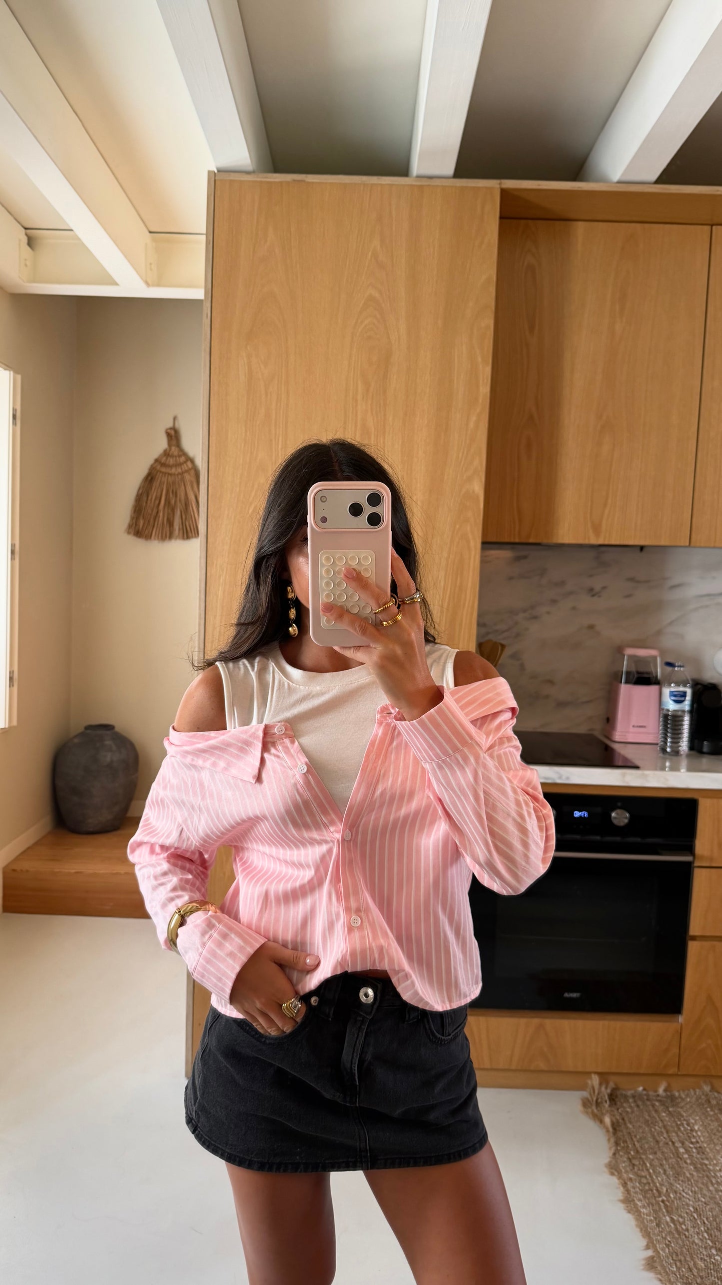 Soft Pink Layered Shirt