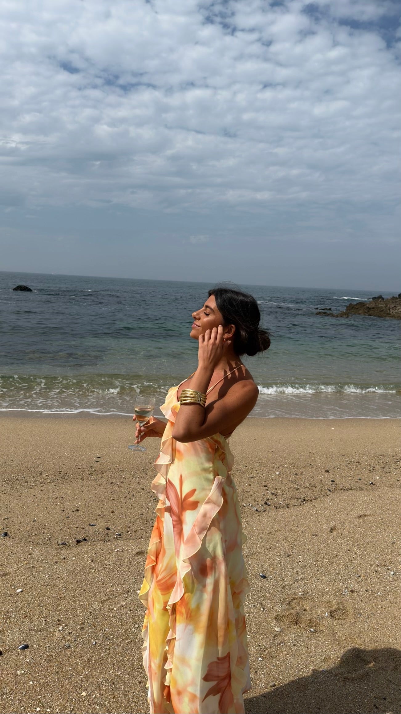 Golden Hour Open-Back Dress