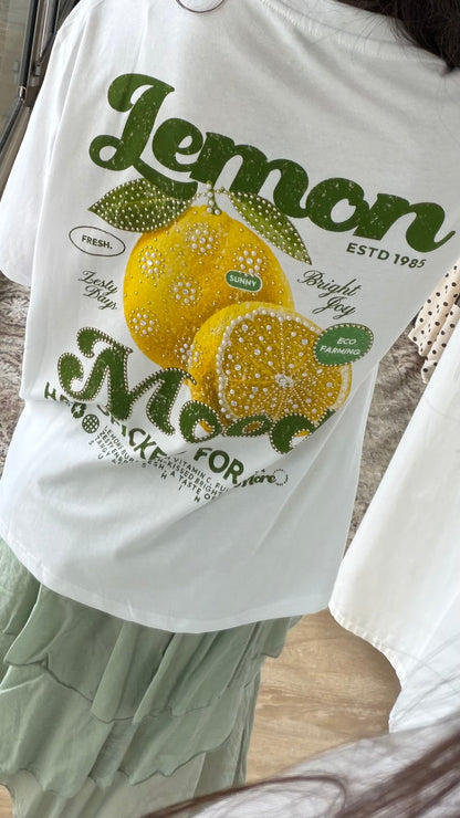 Amalfi Lemon Oversized Tee