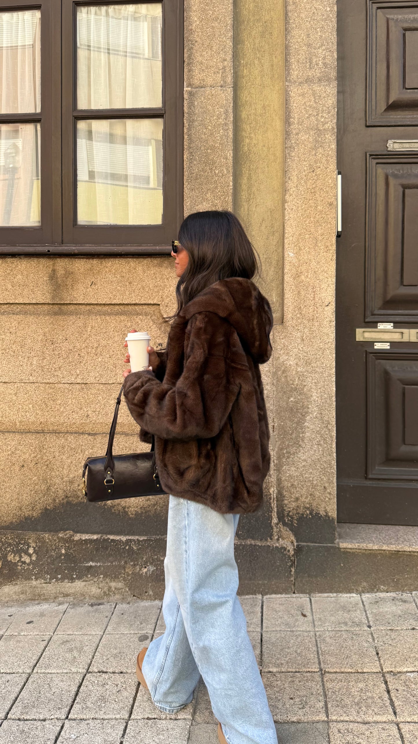 Chocolate Hooded Coat