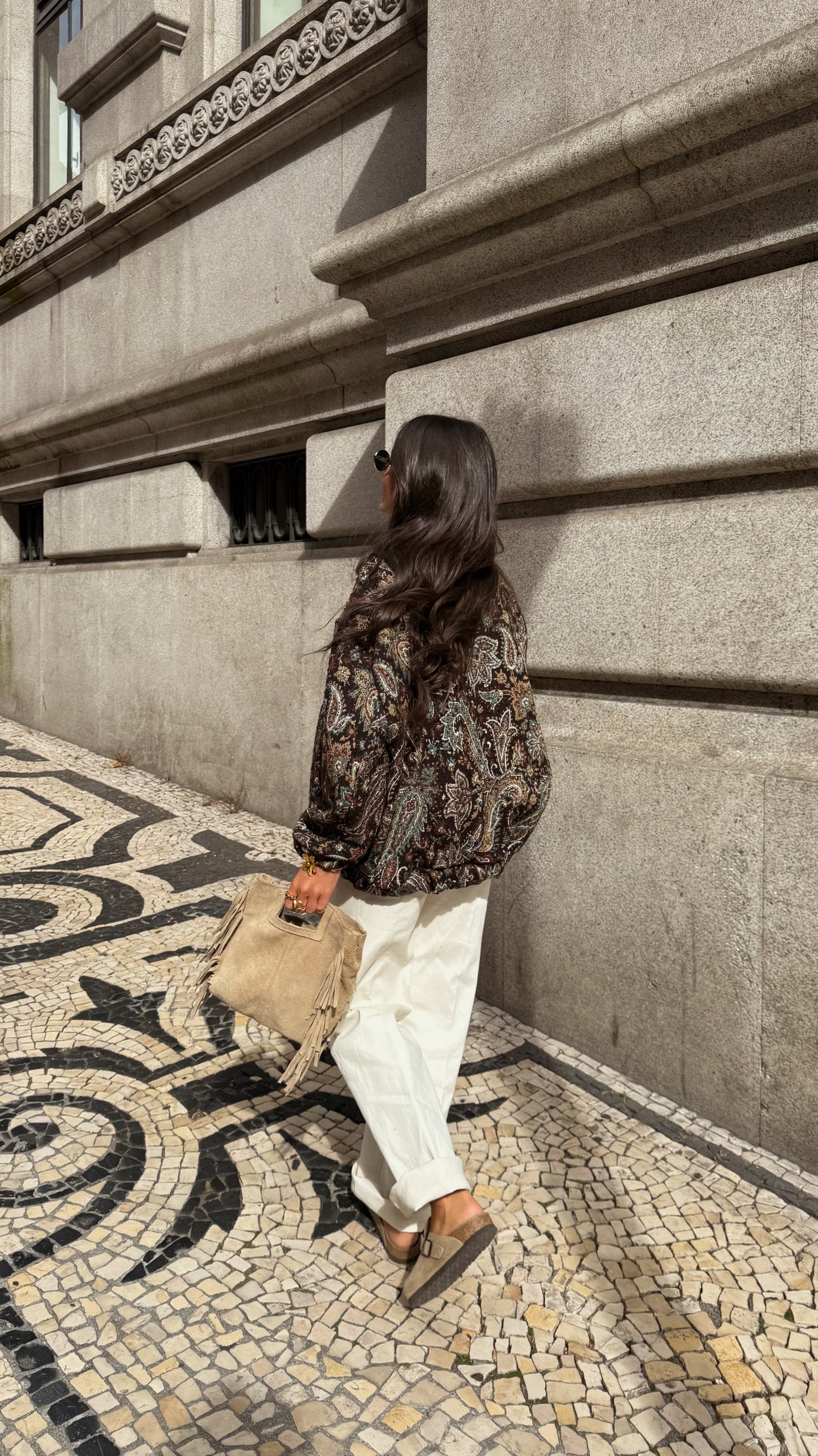 Paisley Bomber Jacket - Brown Tones