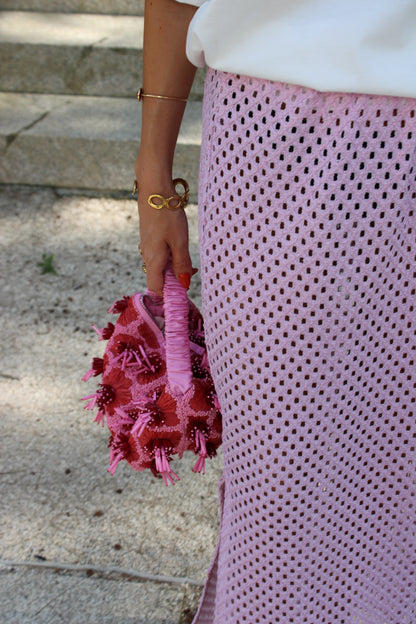 Soft Pink Crochet Skirt