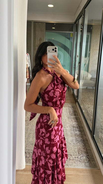 Berry Bloom Ruffle Dress