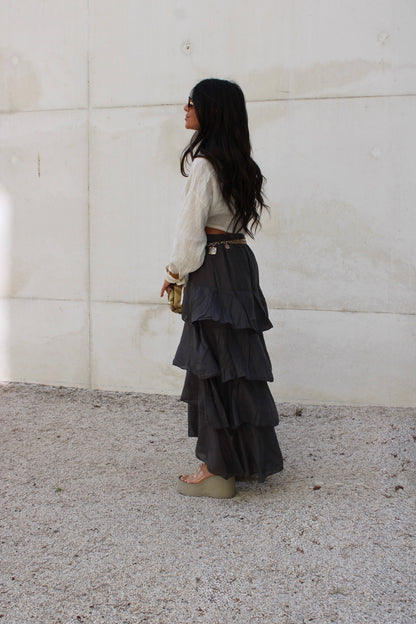 Dark Grey Layered Skirt
