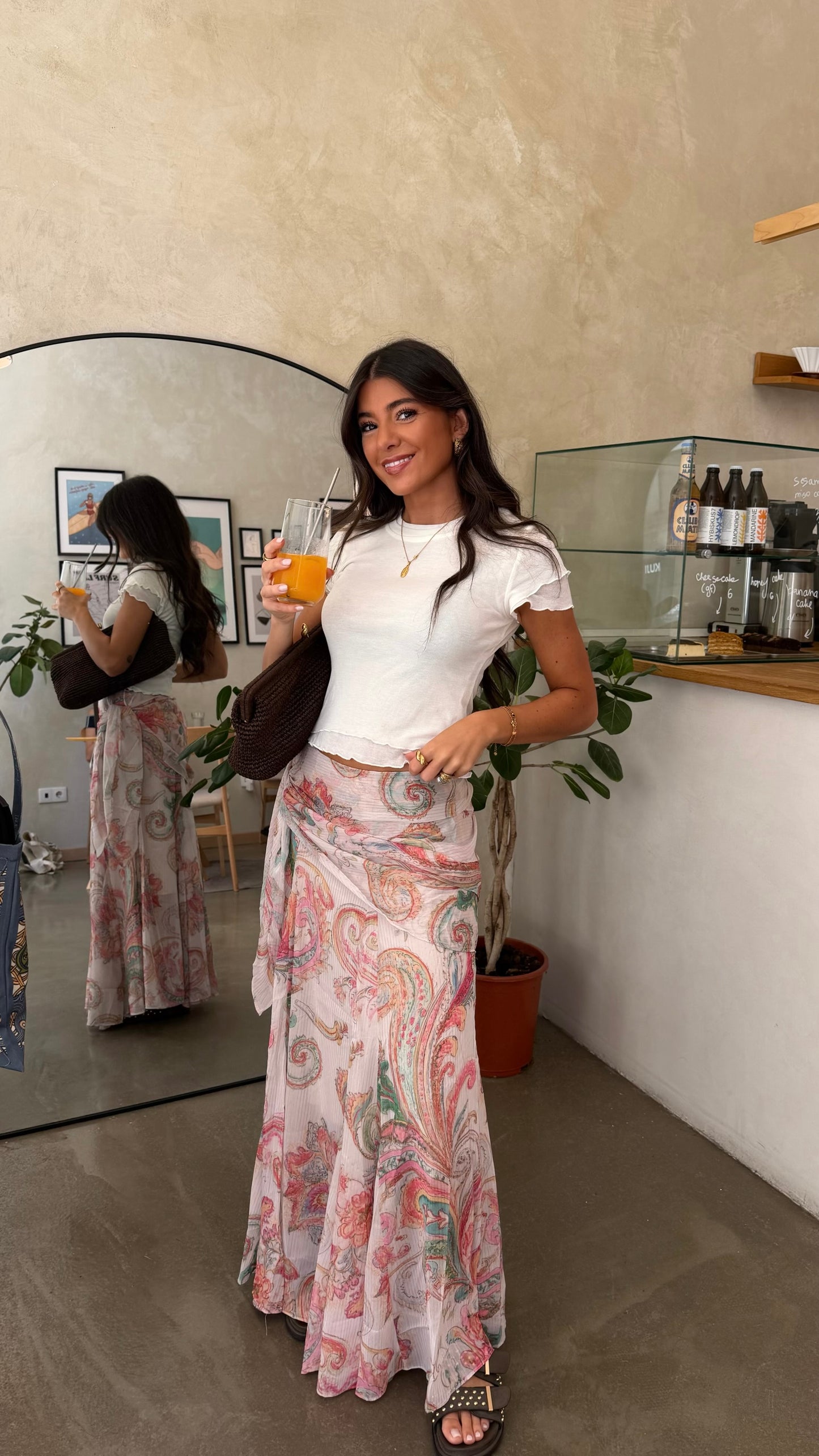 Blush Paisley Maxi Skirt