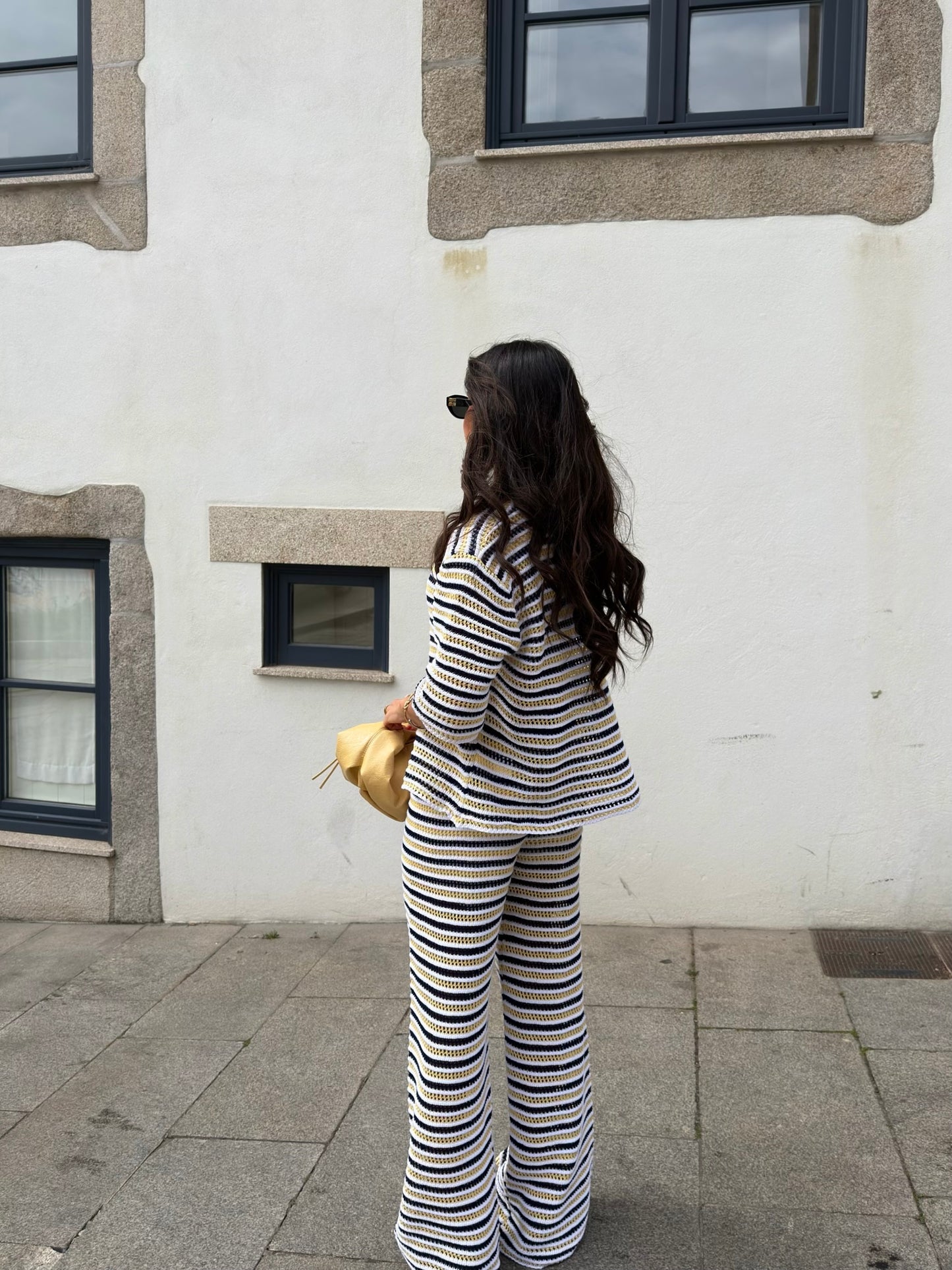 Golden Coast Stripe Crochet Pants