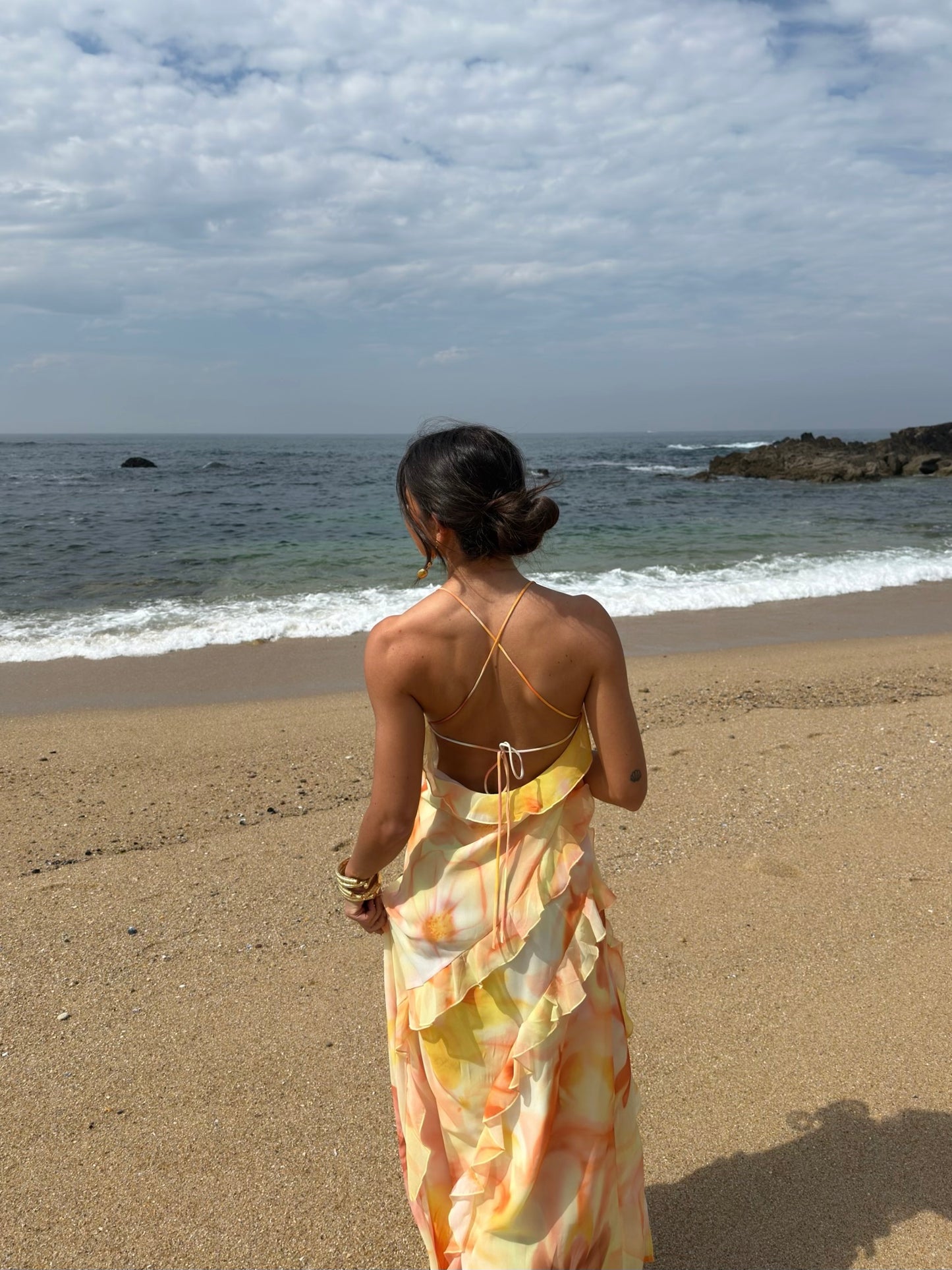 Golden Hour Open-Back Dress