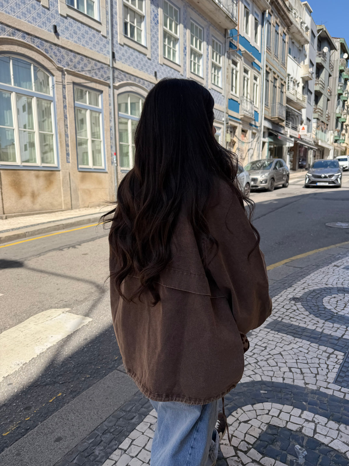 Washed Brown Denim Jacket