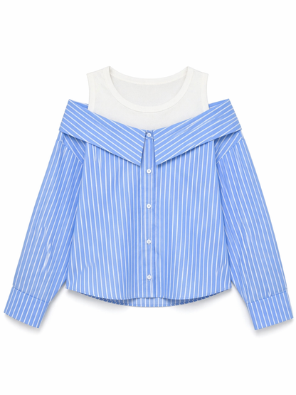Ice Blue Layered Shirt