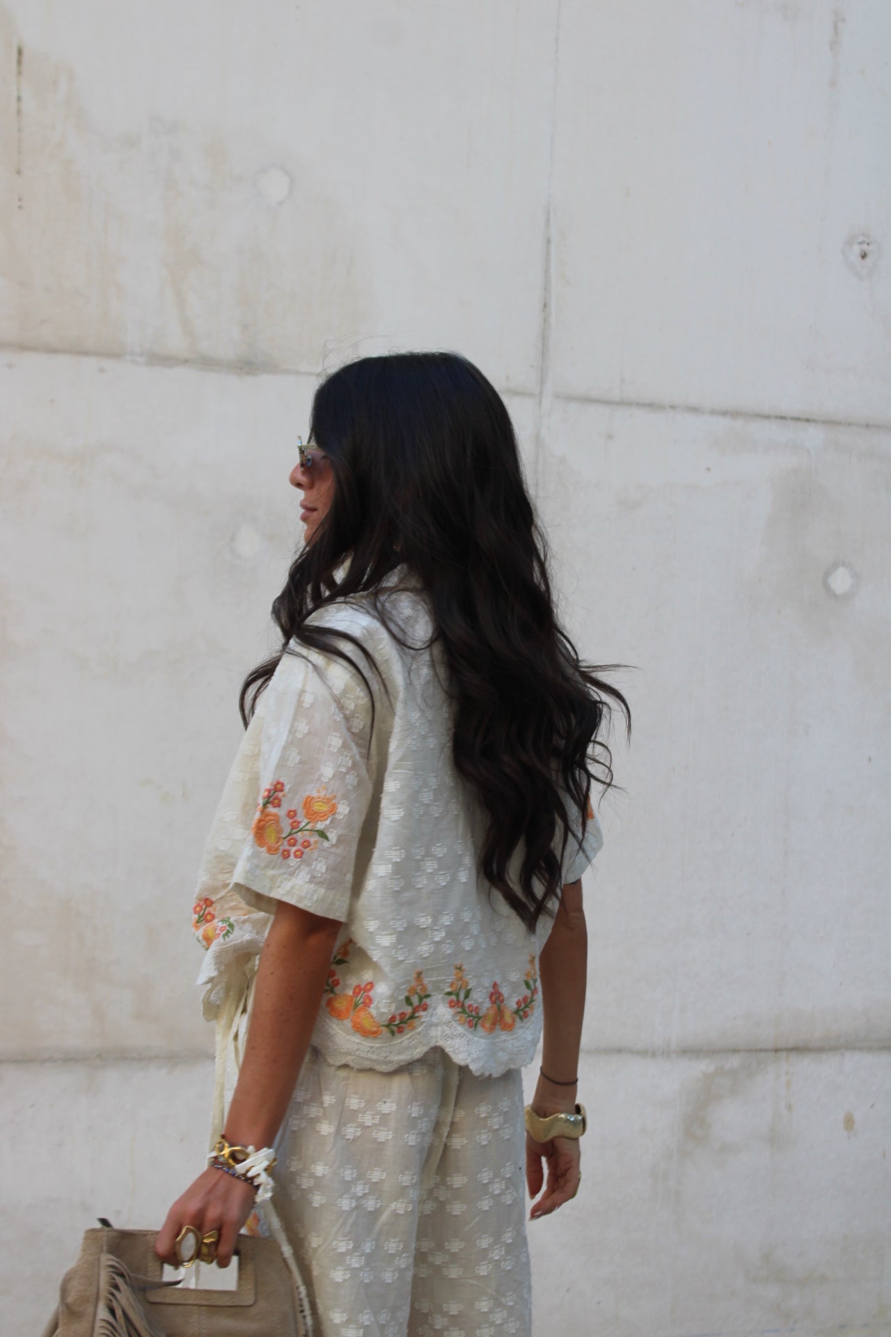 Embroidered Floral Set (Blouse & Pants)