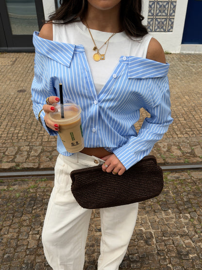 Ice Blue Layered Shirt