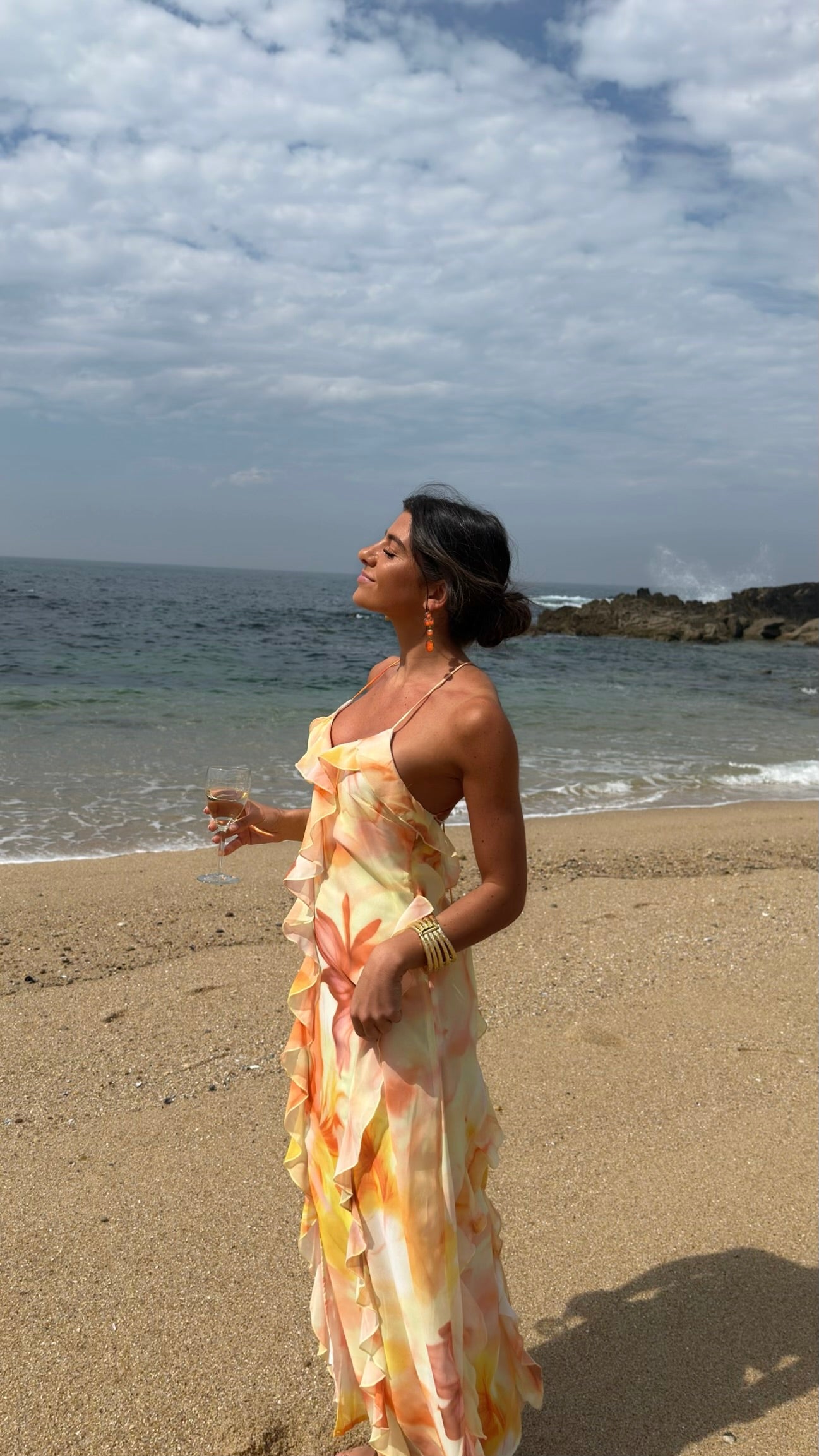 Golden Hour Open-Back Dress