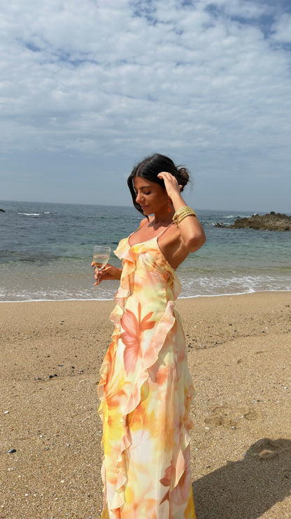 Golden Hour Open-Back Dress