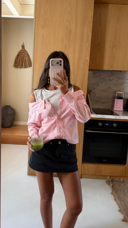 Soft Pink Layered Shirt