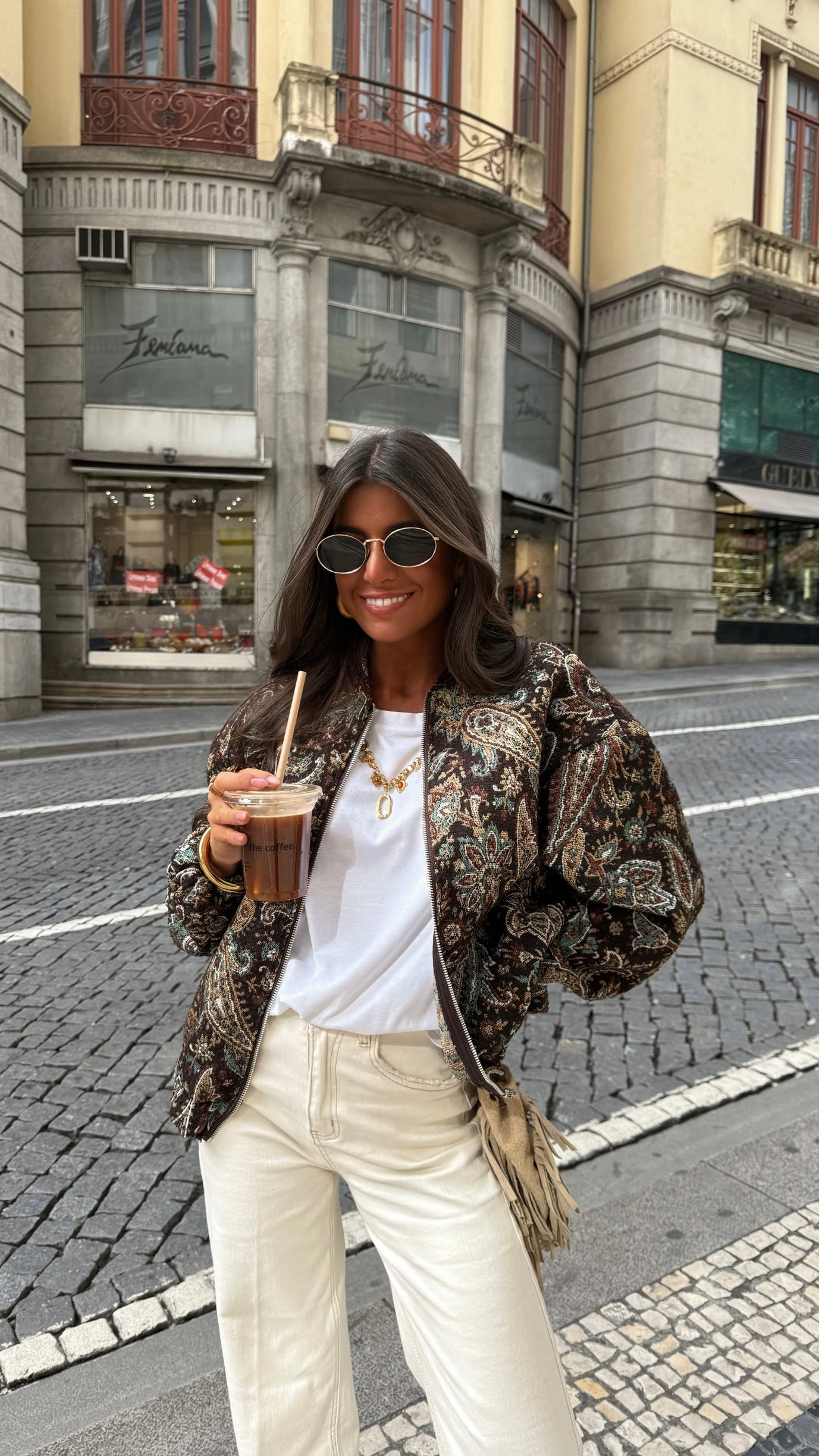 Paisley Bomber Jacket - Brown Tones