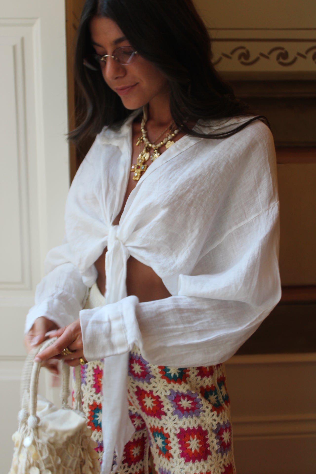Breezy Linen Cropped Shirt