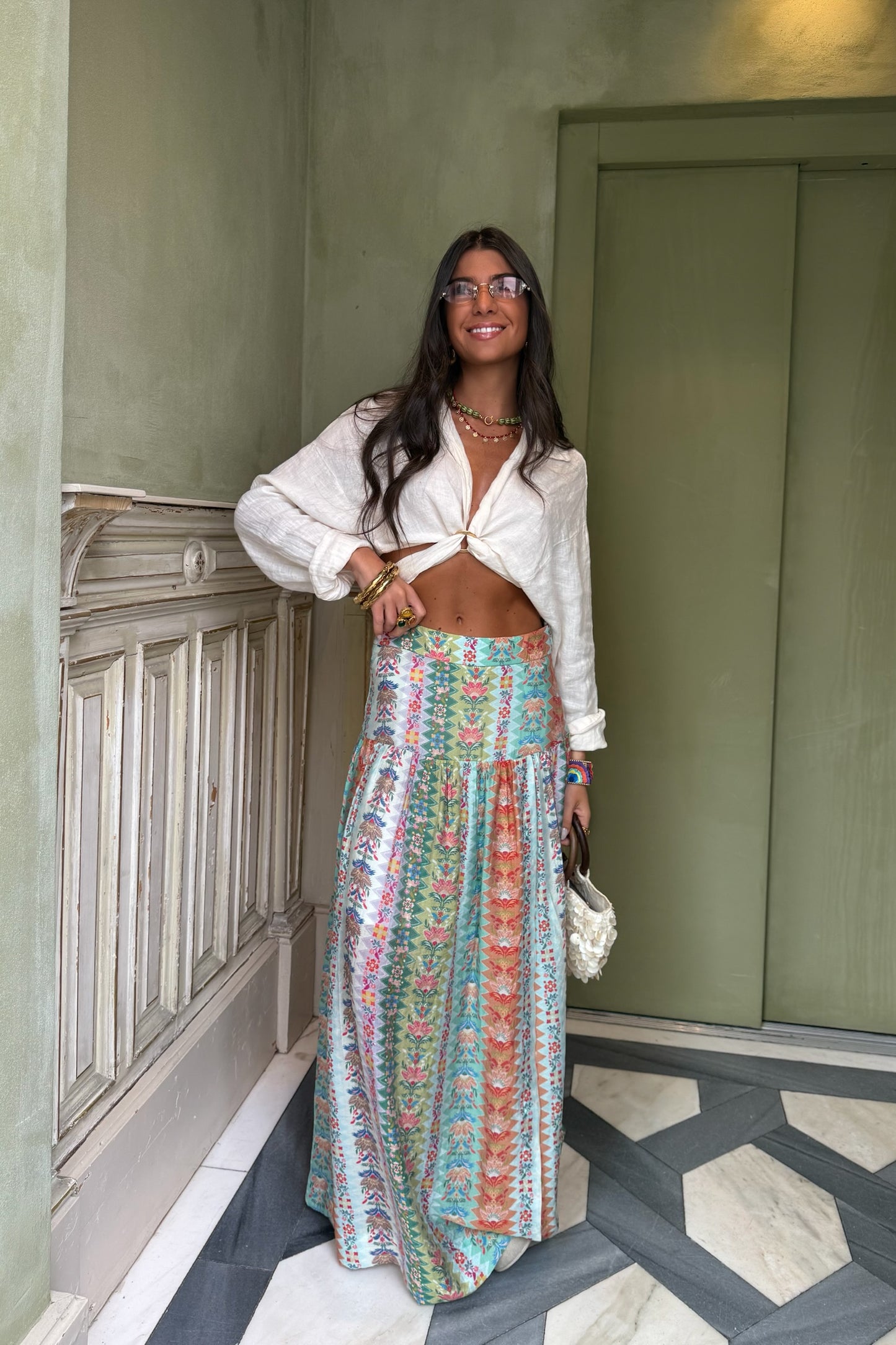 Tropical Bloom Maxi Skirt