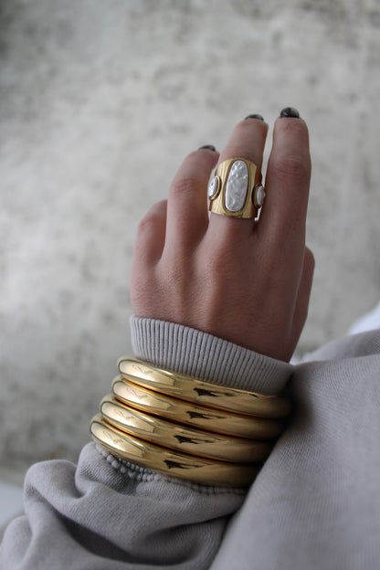Ring with Mother-of-Pearl Detailing