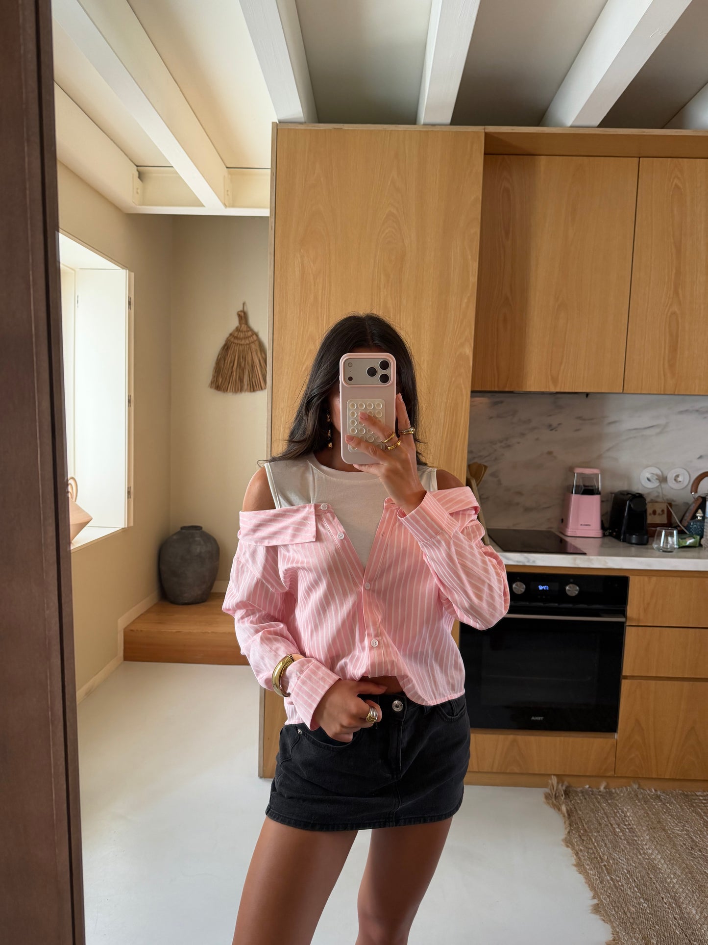 Soft Pink Layered Shirt