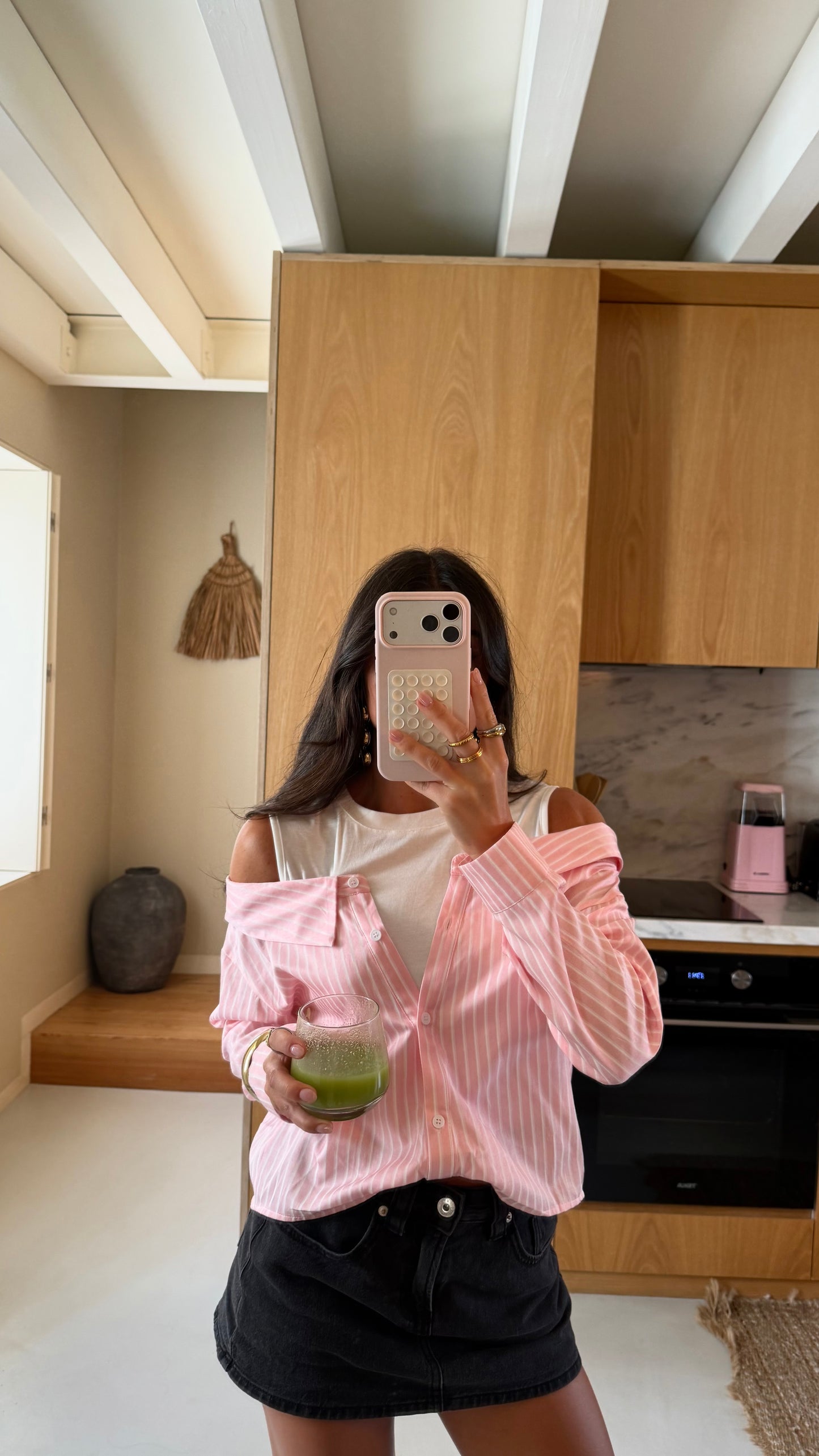 Soft Pink Layered Shirt