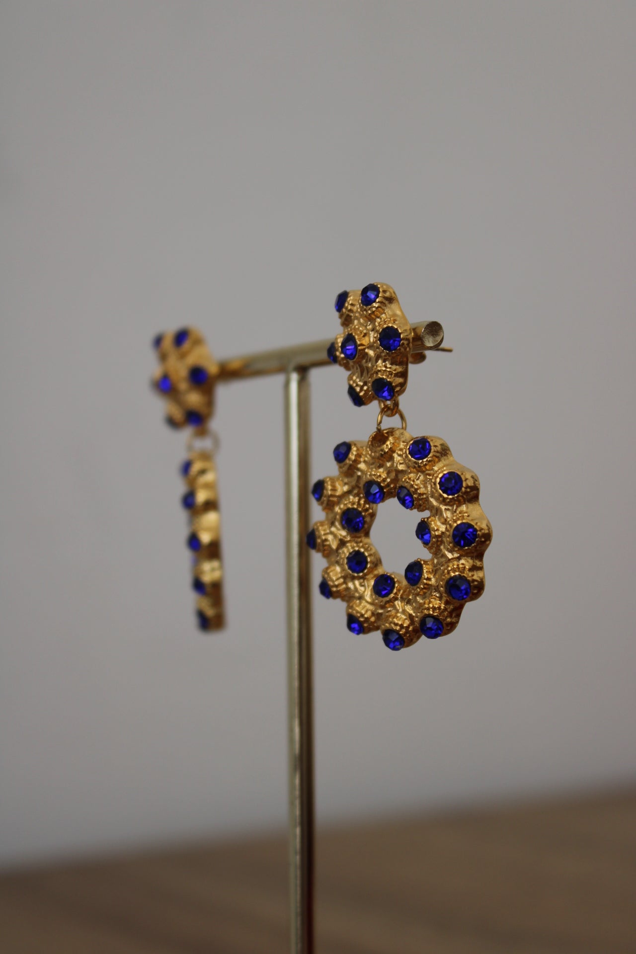 Blue Zircon Earrings - Stainless Steel