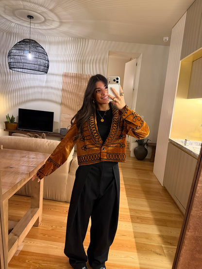 Rust Velvet Napoleonic Jacket